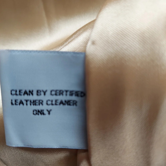 Pioneer Wear Vintage NOS Bone Cream Leather Fully Lined Western Cowgirl Vest - Picture 15 of 16